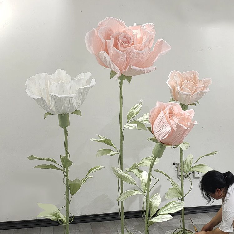 Elektr gullash atirgulning dekorativ qog'oz gullari